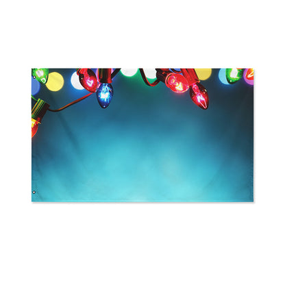 LED Christmas String Lights Print Polyester Flag