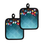 LED Christmas String Lights Print Pot Holders