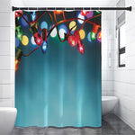LED Christmas String Lights Print Premium Shower Curtain