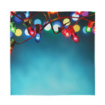 LED Christmas String Lights Print Silk Bandana