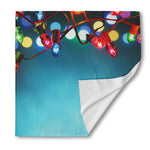 LED Christmas String Lights Print Silk Bandana