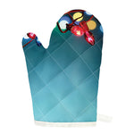 LED Christmas String Lights Print Single Oven Mitt