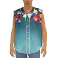 LED Christmas String Lights Print Sleeveless Baseball Jersey