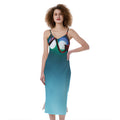LED Christmas String Lights Print Slim Fit Midi Cami Dress