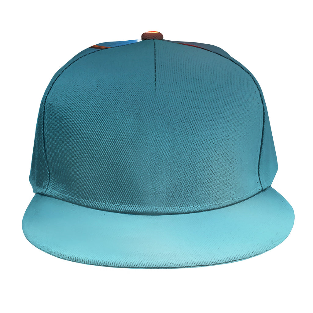 LED Christmas String Lights Print Snapback Cap