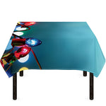 LED Christmas String Lights Print Tablecloth