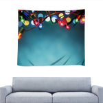 LED Christmas String Lights Print Tapestry