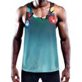 LED Christmas String Lights Print Men's Workout Tank Top