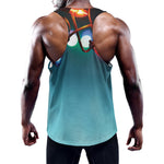 LED Christmas String Lights Print Training Tank Top