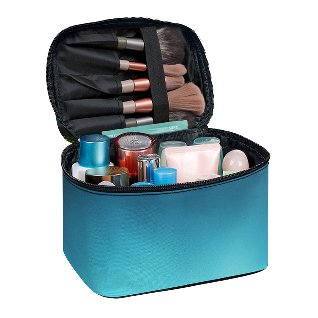 LED Christmas String Lights Print Travel Makeup Bag