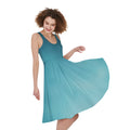 LED Christmas String Lights Print Sleeveless Knee Length Dress