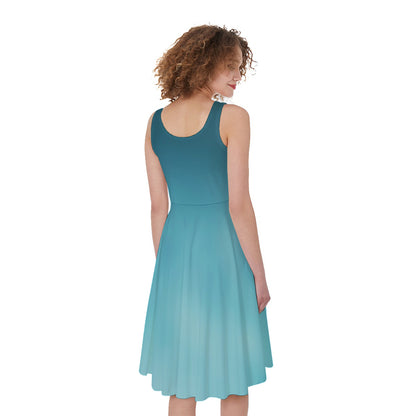 LED Christmas String Lights Print Women's Sleeveless Dress