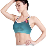 LED Christmas String Lights Print Women's Sports Bra