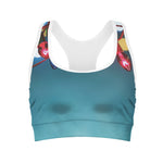 LED Christmas String Lights Print Women's Sports Bra