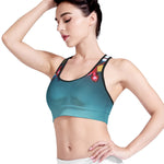 LED Christmas String Lights Print Women's Sports Bra