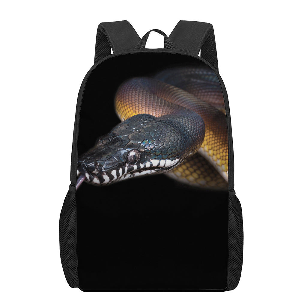 Leiopython Snake Print 17 Inch Backpack