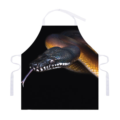 Leiopython Snake Print Adjustable Apron