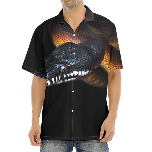 Leiopython Snake Print Aloha Shirt