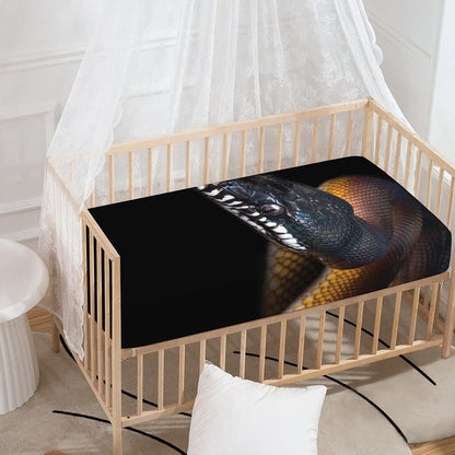 Leiopython Snake Print Baby Crib Sheet