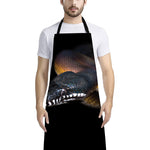 Leiopython Snake Print Bib Apron With Pocket