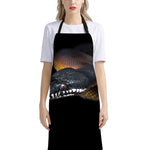 Leiopython Snake Print Bib Apron With Pocket
