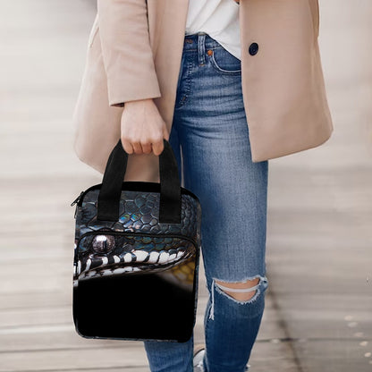 Leiopython Snake Print Bible Tote Bag