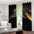 Leiopython Snake Print Dimout Grommet Curtains