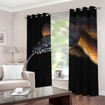 Leiopython Snake Print Blackout Grommet Curtains