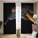 Leiopython Snake Print Blackout Pencil Pleat Curtains