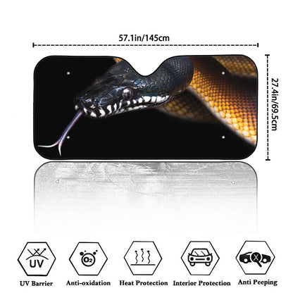 Leiopython Snake Print Car Windshield Sun Shade