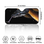 Leiopython Snake Print Car Windshield Sun Shade