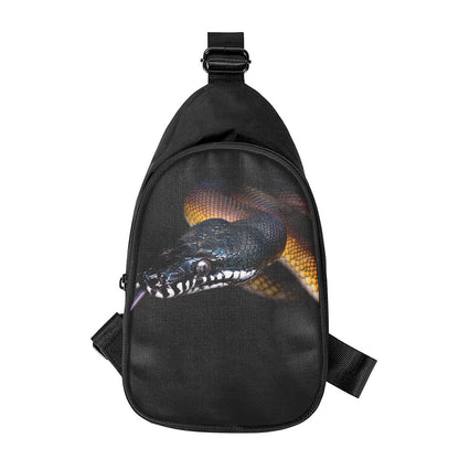 Leiopython Snake Print Chest Bag