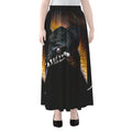 Leiopython Snake Print Chiffon Maxi Skirt