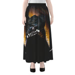 Leiopython Snake Print Chiffon Maxi Skirt