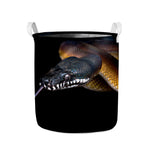 Leiopython Snake Print Collapsible Laundry Basket