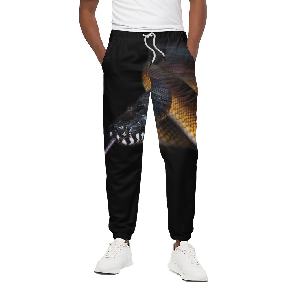 Leiopython Snake Print Cotton Pants