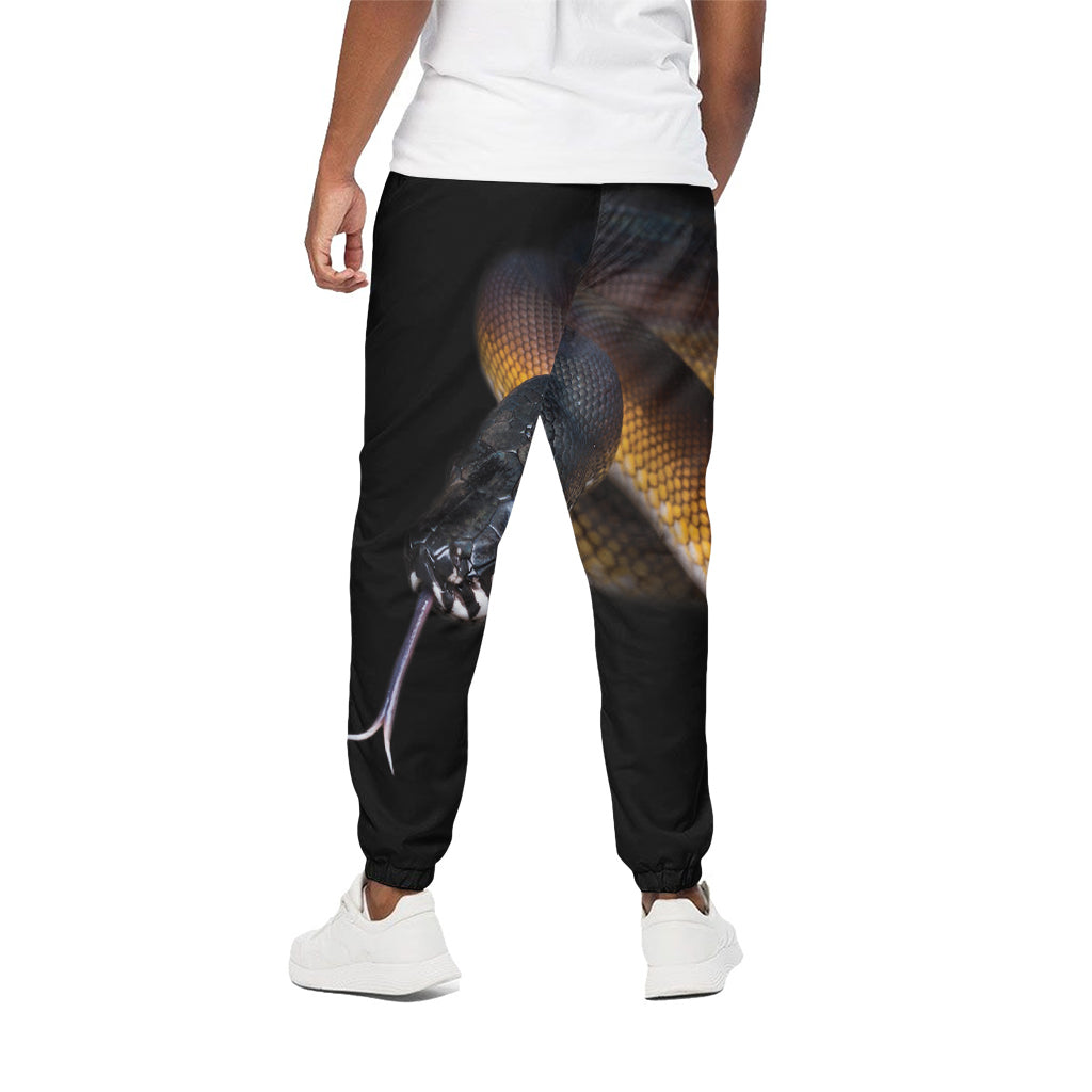 Leiopython Snake Print Cotton Pants