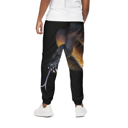 Leiopython Snake Print Cotton Pants