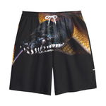 Leiopython Snake Print Cotton Shorts
