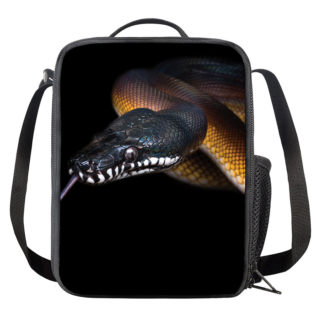 Leiopython Snake Print Crossbody Lunch Bag
