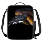 Leiopython Snake Print Crossbody Lunch Bag