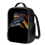 Leiopython Snake Print Crossbody Lunch Bag