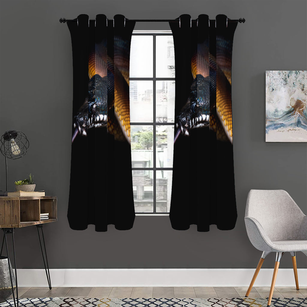 Leiopython Snake Print Curtain