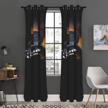 Leiopython Snake Print Curtain