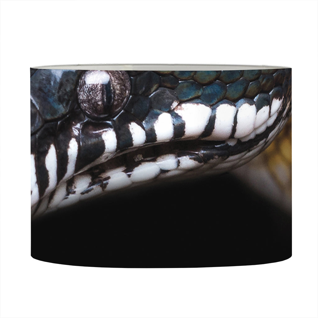 Leiopython Snake Print Drum Lamp Shade