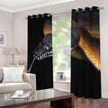 Leiopython Snake Print Extra Wide Grommet Curtains