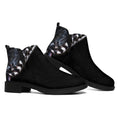 Leiopython Snake Print Flat Ankle Boots