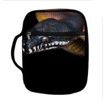Leiopython Snake Print Front Pocket Bible Bag