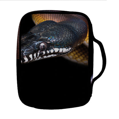Leiopython Snake Print Front Pocket Bible Bag