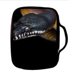 Leiopython Snake Print Front Pocket Bible Bag